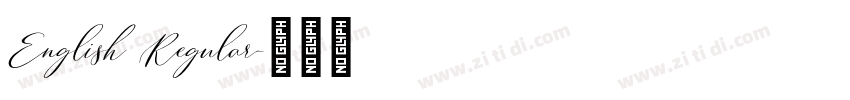 English Regular字体转换
